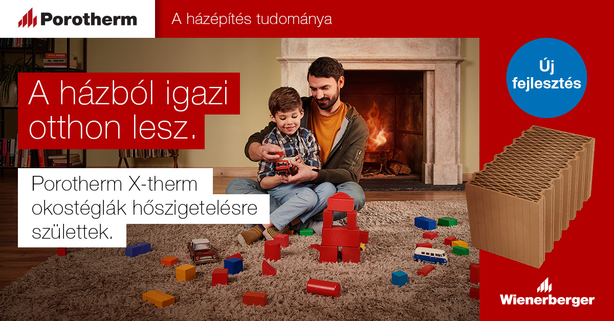 Megérkezett a Porotherm X-therm téglacsalád